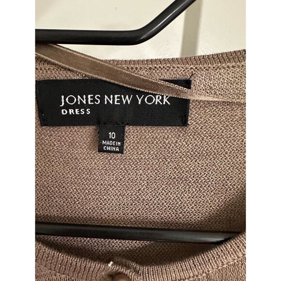 NWT Jones New York Dress Women’s Brown 2 PC Dress Cardigan Sz 10 - Picture 8 of 16